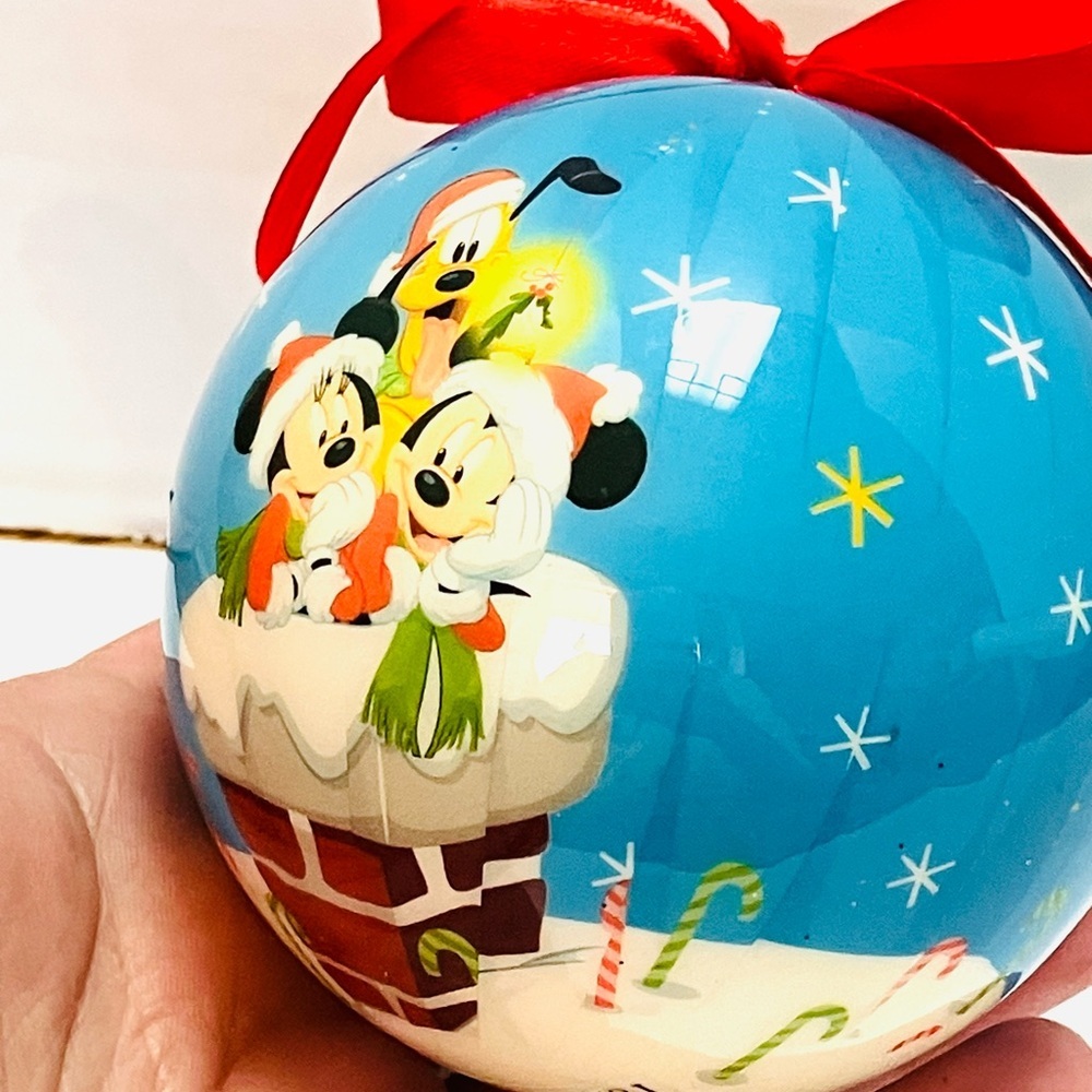 Disney Mickey Mouse & Friends Christmas Ball Ornament No Box Read - Picture 3 of 8